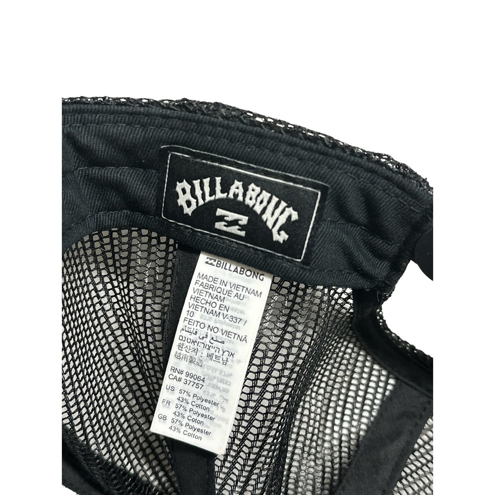 Billabong Trucker Baseball Black Cap RN#99064 CA#37757 CUT#B22087 Style#MAHW1BST - Picture 9 of 12